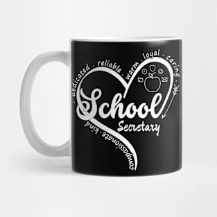 School Secretary Heart Front Office Appreciation Mug